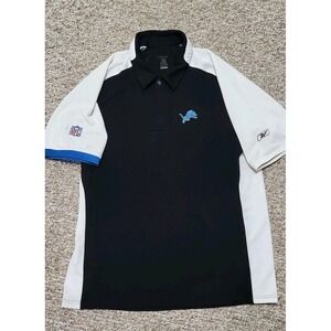 Detroit Lions Reebok NFL Men's Polo Colorblock Size Large